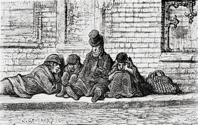 "Sleep in the Streets", 1872.