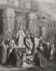 Cyrus restauroi temppelin astioita, kuva Doren 