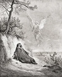 Elia ruokkii enkeliä. Gustave Doren Raamatun teoksen jälkeen. Gustave Doren elämästä ja muistoista, julkaistu 1885.