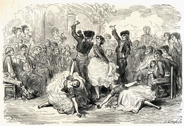 Kuvitus Charles Davillierin vuonna 1866 julkaisemaan "Voyage en Espagne" -teokseen (kaiverrus).