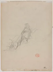 Luonnos metsästyspaikasta, n. 1868.