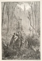 The Countess of the Fountain and her Damsels, Charles Henry Hansonin kirjoittamista Tarinoita kuningas Arthurin päivistä, julkaisu 1898.