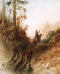 Jättiläiset vangitaan, n. 1869-83 (akvarelli)