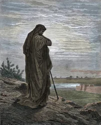 Profeetta Aamos. Kaiverrus teoksesta "Raamattu"
