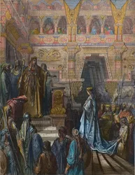 Saban kuningatar ennen Salomoa Kaivertanut Gustave Dore
