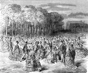 "Eläintarha - Sunday Promenade", 1872.