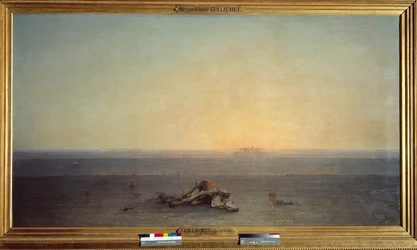 Sahara tarkoittaa myös aavikkoa. Gustave Guillaumetin (1840-1887) maalaus