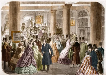 Italialainen teatteri (Salle Ventadour) julkaistiin Pariisissa vuonna 1858. Piirustus Gustave Janet, kaiverrus Jahyer.