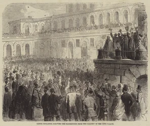 Victor Emmanuel tervehti firenzeläisiä Pittin palatsin galleriasta
