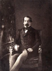 Louis Napoleon Bonaparte (1808-1873) tuleva keisari Napoleon III, täällä Ranskan tasavallan ensimmäisenä presidenttinä, kuva Gustave Le Gray