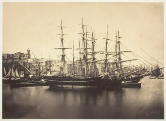Laivat Sèten satamassa, 1857.