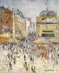 Bastille-päivä Rue de Clignancourtilla, Pariisissa; Neljästoista heinäkuuta Pariisissa, Rue de Clignancourt,