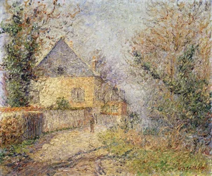 Talot L-joen rannalla "Eure, Louviers; Maisons au Bord de L" Eure, Louviers, 1902
