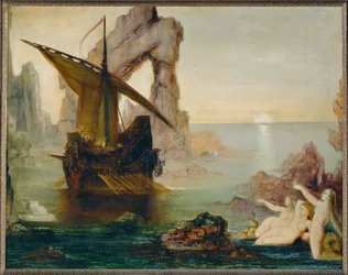 Odysseus ja seireenit (maalaus kankaalle)