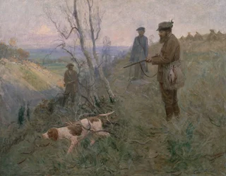 Metsästys (öljy kankaalle)