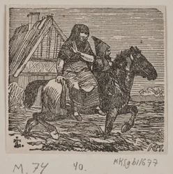 Kuvitus "Kätilö ja peikko"