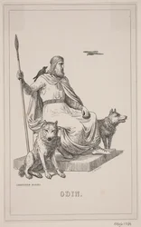 Odin. Kuvitus Fabriciuksen Tanskan historiaan 1, 112.