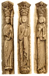 Le Mansin katedraalin ulkokoriste, Le Mans, Ranska, 1400-luku 1849.