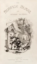 Nimisivu julkaisusta "Pickwick Clubin kuolemanjälkeiset paperit", joka julkaistiin kirjana vuonna 1837