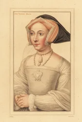 Jane Seymour, Englannin kuningatar, kuningas Henry VIII:n kolmas vaimo, 1812 (kaiverrus)