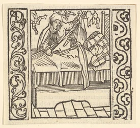Kuolleista huolehtiminen, kuvitus Speculum Passionisista, 1507, 1507.