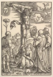 Kristus ristillä Neitsyen ja pyhien Longinuksen, Magdalan Marian ja Johanneksen kanssa, 1505.