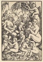 Kaksi äitiä lasten kanssa kuolee Kinderauessa, n. 1512.