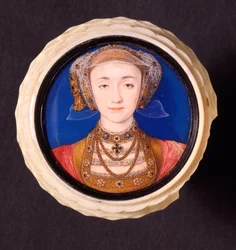 Anne of Cleves, 1539 (wc, norsunluulle kiinnitetty vellum)