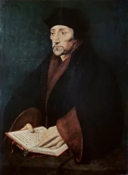 Rotterdamilaisen Desiderius Erasmuksen (1466-1536) muotokuva