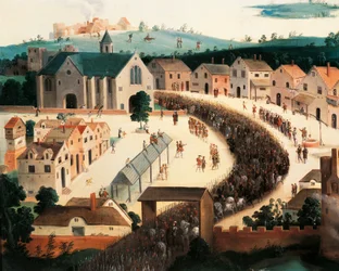 Henry VIII saapuu kultakangaskentälle 7. kesäkuuta