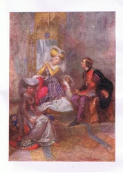 Ja mitä sinä sitten sanot rakkaalleni? (Kuningas Henrik V), teoksesta The Complete Works of Shakespeare, jonka on julkaissut George Harrap & Co Ltd, 1920-luku.