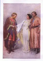 Mitä sanot? Vankini vai vieraani? (The Winters Tale), teoksesta The Complete Works of Shakespeare, jonka on julkaissut George Harrap & Co Ltd, 1920-luku.