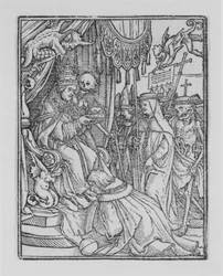 Paavi, The Dance of Death, n. 1526, julkaistu 1538.