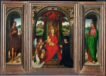 Johannesaltaerchen, pieni alttari pyhille Johannes Kastajalle ja Johannes Evankelistalle (maalaus aak-puulle).