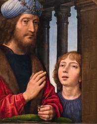 Kuningas Daavid ja hänen poikansa, n. 1485 (Öljy puulle (tammi))