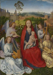 Diptyykin taulu: Maria ruusutarhassa