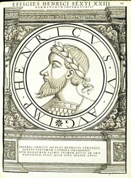 Henrik VI, kuvitus idän ja lännen antiikin Rooman keisarien aidoimmista kuvista, Rudolph Wyssenbachin puupiirros, Andreas Gesner, Zürich, 1