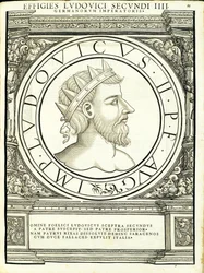 Luis II, kuvitus teoksesta "Kaiken idän ja lännen Rooman keisarit"