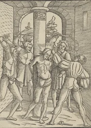 Christ Scourged, teoksesta Jeesuksen Kristuksen oppi, elämä ja kärsimys, 1537.