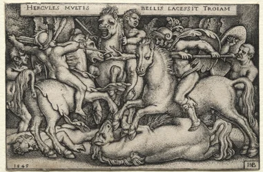 Herculesin työt: Herkules valloittaa Troijan, 1545.