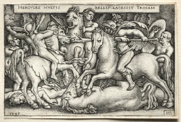 Herculesin työt: Herkules valloittaa Troijan, 1545.