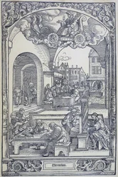 Merkuriusplaneetta ja taiteilijat, tutkijat ja teknikot, c1535 (kaiverrus)