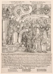 Maximilianin suojeluspyhimys esitti Kaikkivaltialle, 1519.