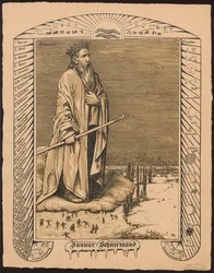 Tammikuun allegoria. Luonnoksia teokseen "Ikuinen kuvakalenteri", osa I, 1881-1901