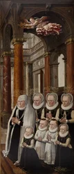 Juliuksen Brunswick-Lüneburgin ja Hedwigin Brandenburgin perhe. Epitaph-alttaritaulun siipi