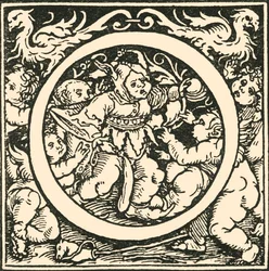 O – Hans Weiditzin aakkoset, c1520-1521, 1908.
