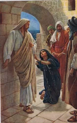 The Woman of Canaan, kuvitus julkaisusta "Women of the Bible", julkaissut The Religious Tract Society, 1927