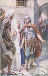 Sadanpäällikkö, kuvitus Harold Copping Pictures: The Crown -sarjasta, noin 1920-luku