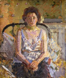 Nainen sängyssä, n. 1912-3
