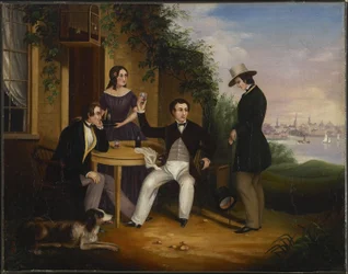 Country Tavern lähellä Cobourgia, Kanadan länsiosassa, 1849